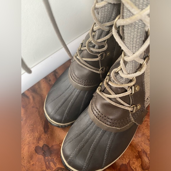 SOREL Carly Conquest I leather duck  boots waterproof size 7 - Picture 14 of 14